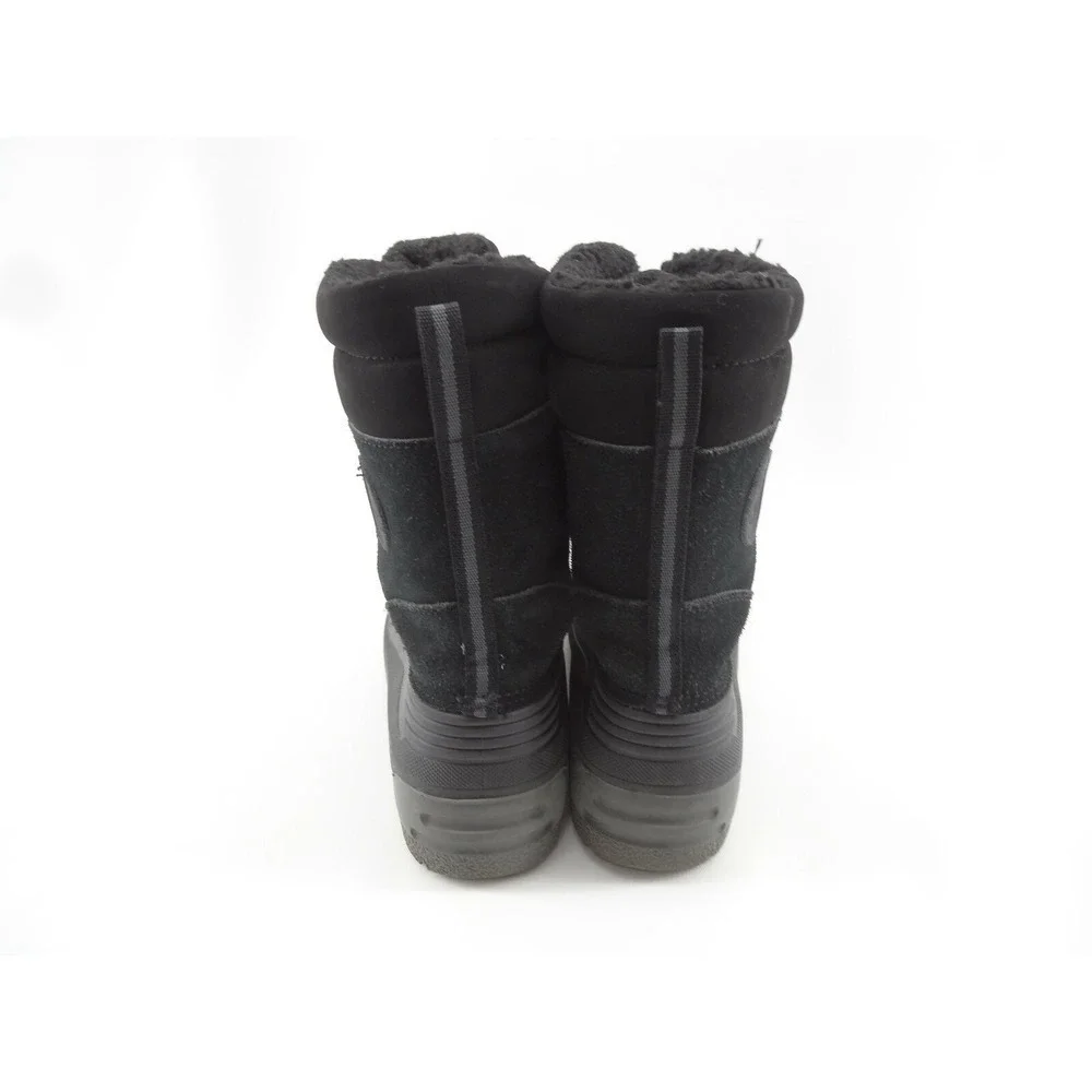 Lands End Youth Expedition Black Suede Snow Winter Boots Youth Size 5